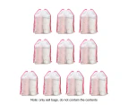 10Pcs Drawstring Bag Printing Dust-proof Wear-resistant Drawstring Shoes Storage Pouch for Travel-B