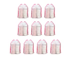 10Pcs Drawstring Bag Printing Dust-proof Wear-resistant Drawstring Shoes Storage Pouch for Travel-B