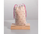 10Pcs Drawstring Bag Printing Dust-proof Wear-resistant Drawstring Shoes Storage Pouch for Travel-B