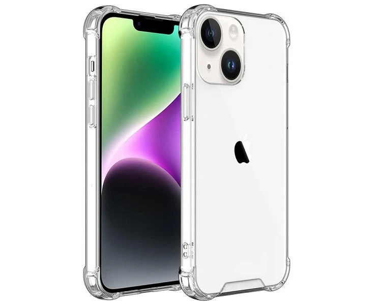 For Apple iPhone 14 Crystal Clear Case Shockproof Tough Air Cushion Gel Clear Transparent Heavy Duty Case Cover