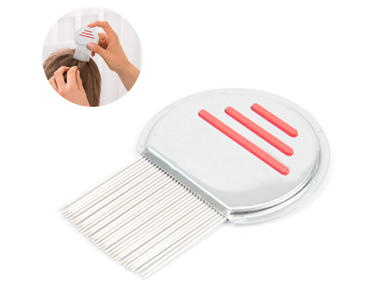 Flea Lice Combs, Metal Head Lice Combs - Red