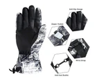 Winmax Ski Gloves Waterproof Winter Snowboard Gloves for Men Women-BlackWhite