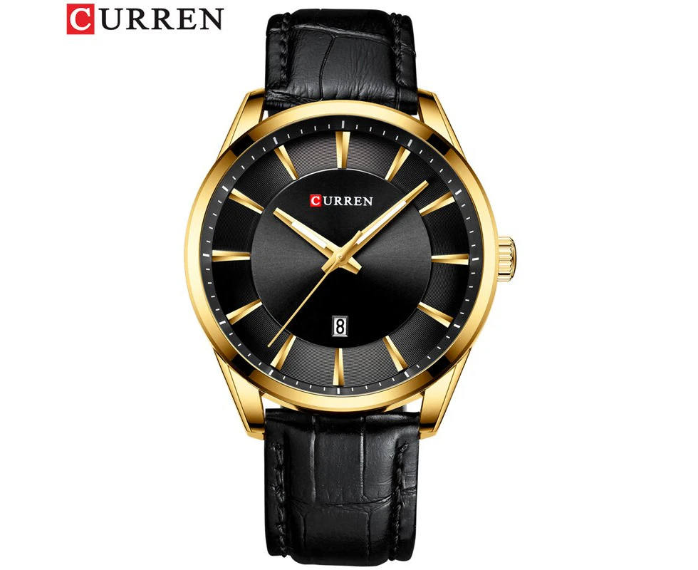 CURREN Simple Men Leather Watch Man Luxury Brand Quartz Watches Relogio Masculino Casual Wristwatch Male Clock Blue