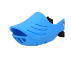 Dog Muzzle Cover Tedike Fund Fur Dog Muzzle Cover Anti-Bite Mouth Cover Silicone Supplies, Specification: S(Blue)