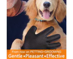 Pet Grooming Glove, Gentle Deshedding Brush Glove Hair Remover Brush for Dogs, Cats with Long & Short Fur