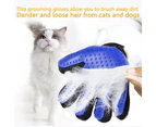 Pet Grooming Glove, Gentle Deshedding Brush Glove Hair Remover Brush for Dogs, Cats with Long & Short Fur