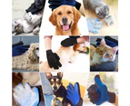 Pet Grooming Glove, Gentle Deshedding Brush Glove Hair Remover Brush for Dogs, Cats with Long & Short Fur