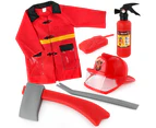 Kids Pull-Type Fire Extinguisher Water Gun Cap Firefighting Suit Beach Play Toys 1#