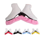 1Pair Unisex Figure Skating Shoes Cover Elastic Velvet Anti-rust Dustproof Spats-Pink