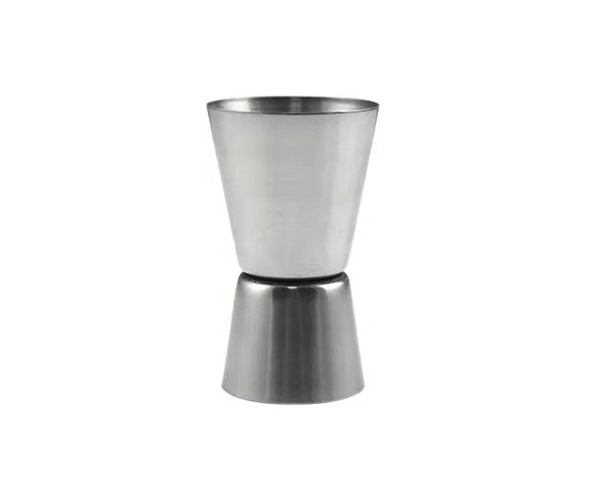 30ml Cocktail Shaker Eco-Friendly No Residual Taste Stainless Steel Dual Shot Drink Spirit Measure Cup for Kitchen Silver