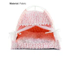 Pet Nest Semi-closed Design Pet Hideout Detachable Cute Pet Nest Tent Pet Supplies-Pink