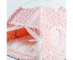 Pet Nest Semi-closed Design Pet Hideout Detachable Cute Pet Nest Tent Pet Supplies-Pink