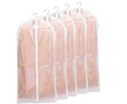 5 Pieces Transparent Garment Bag Garment Cover Cover With Zipper