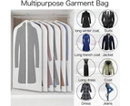 5 Pieces Transparent Garment Bag Garment Cover Cover With Zipper