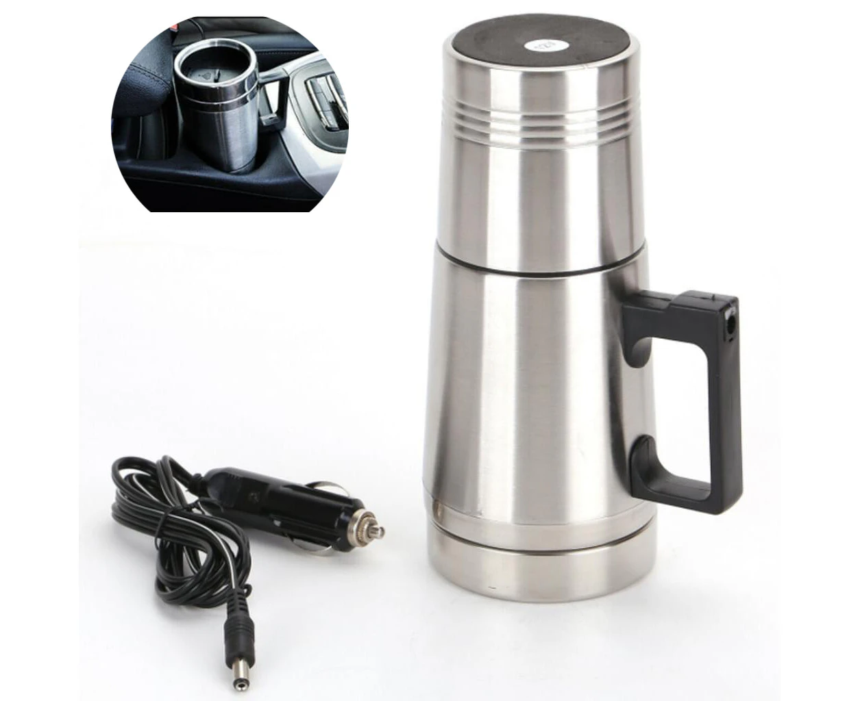 Upgrade 12V Kettle Stainless Steel Electric Tea Maker Heater for Camping Car, Multi