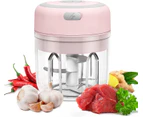 Mini Electric Garlic Chopper, Fits for Cutter Vegetables/Meat Grinder/Fruits Masher/Salad Grinder, Great Kitchen Blender Gadgets-White