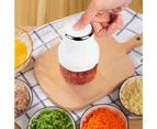 Mini Electric Garlic Chopper, Fits for Cutter Vegetables/Meat Grinder/Fruits Masher/Salad Grinder, Great Kitchen Blender Gadgets-White