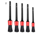 5Pcs Cleaning Brush Soft Wet Dry Dual Use Multi-purpose Car Detailing Brush Set for Car-Plastic,PP