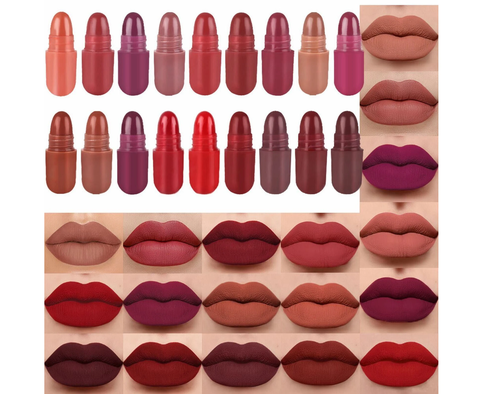 Sweet Makeup 18 Pack Mini Capsule Makeup Lipstick Set Lipstick Lipstick Set