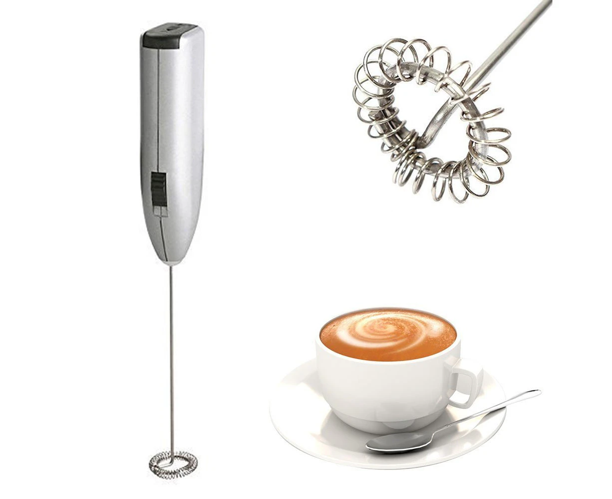 Upgrade Automatic Design Mini Hand Held Electric Mixer Handheld Milk Frother H, Sliver