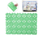 Dog Cat Pet Mat Plastic Spliced Hollow Anti Slip Pads For Pet Cage Mat Bathroom Floor ( green)