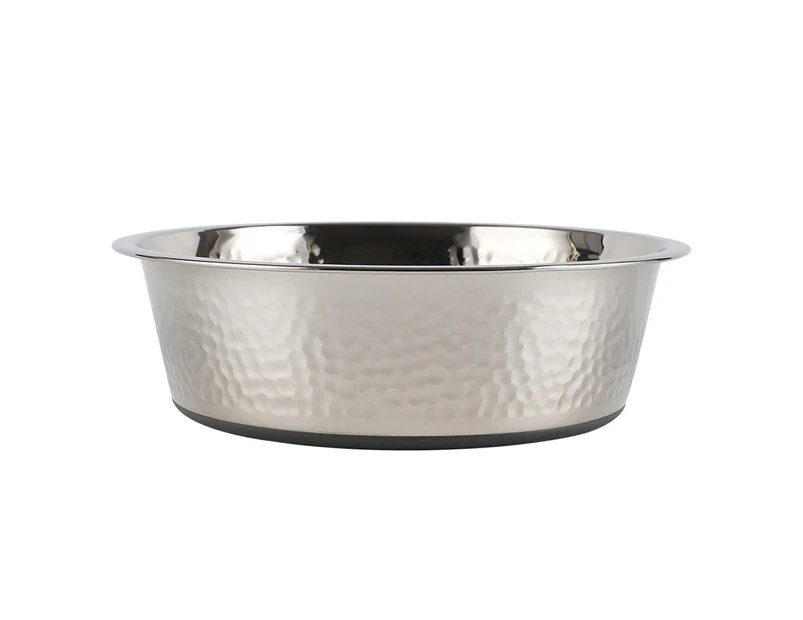 Hammered Decorative Bowls - Luxury Style Premium Dog and Cat Dishes (Stainless)