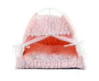 Pet Nest Semi-closed Design Pet Hideout Detachable Cute Pet Nest Tent Pet Supplies-Pink