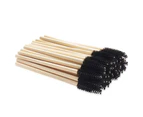 100 Pack Bamboo Handle Mascara Wands Disposable Eyelash Brushes Eco-friendly Lash Extension Tool