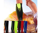 1 Pc Unisex Sport Elastic Compression Anti-slip Calf Leg Brace Support Sleeve-Black + Green