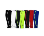 1 Pc Unisex Sport Elastic Compression Anti-slip Calf Leg Brace Support Sleeve-Black + Green