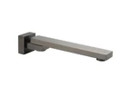 Gun Metal Square Stainless Steel 180 Swivel Bathtub Faucet Water Outlet Spout