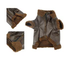 Dog Leather Jacket Pet Winter Leather Jacket For Small Medium Large Dogs And Cats xl