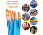 Paint Brushes Set, 2 Pack 20 Pcs Round Pointed Tip Paintbrushes Nylon Hair Artist Acrylic Paint Brushes for Acrylic Oil Watercolor, Face Nail Art