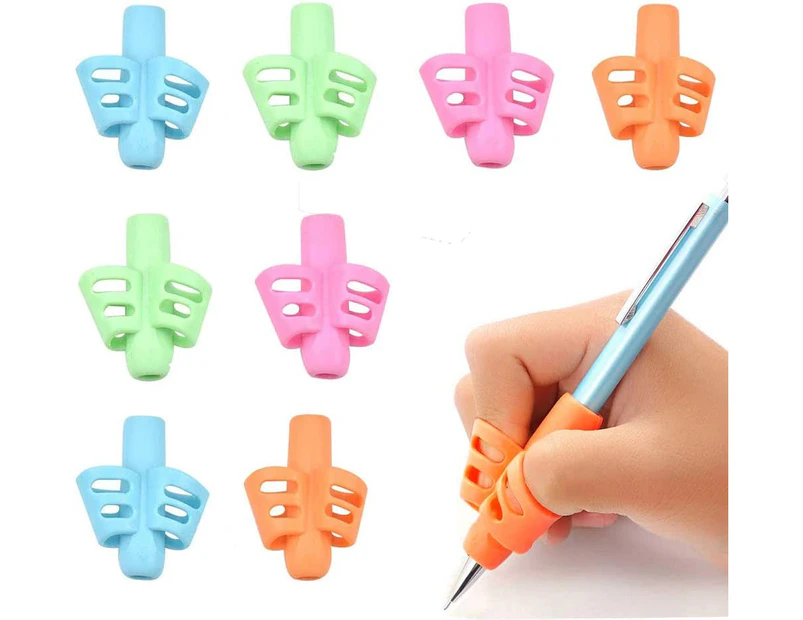 8 Pieces  Pencil Grips,  Pencil Grip Writing Aid, Writing Aid Grip, Universal Pen Holder Grip Child Finger Grips Holder Handwriting Tool for Pen Children