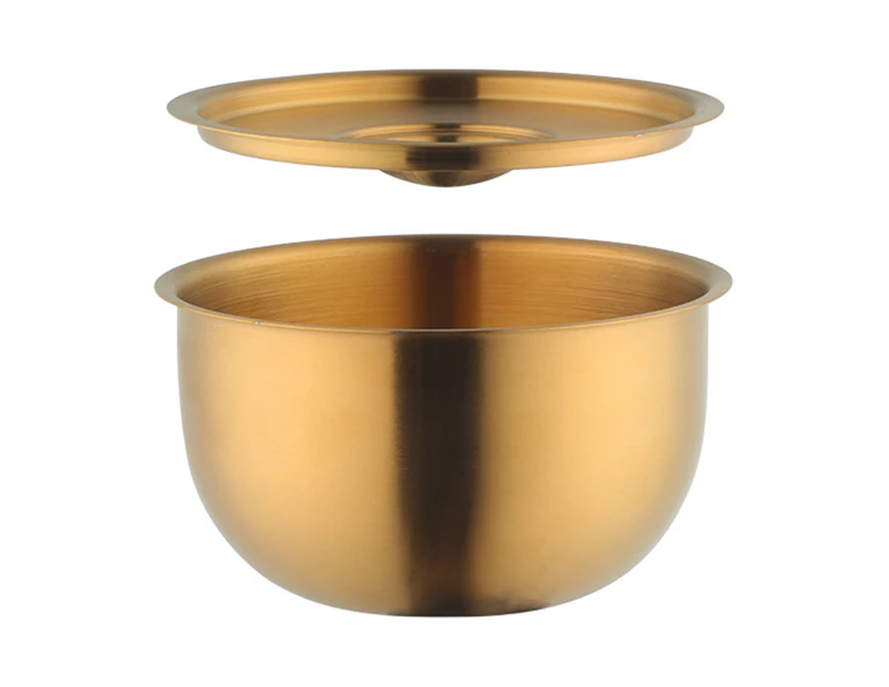 Rice Bowls Anti-Scalding Multi-purpose Heart-resistant Korean Style Stainless Steel Bowls for Kitchen Golden