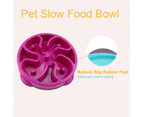 Pet food stop bowl anti choking dog bowl cat bowl slow food bowl slow food bowl - Red