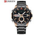 CURREN New Fashion Gold Watches for Men Chronograph Sport Digital Men’s Watch Luminous Waterproof Male Clock Relogio Masculino