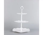 3 Tier Cake Stand Cupcake Holder Set White Crystal Dessert Wedding Party Display