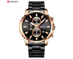 CURREN Fashion Watches Men Coffee Clock Men Quartz Wristwatch Stainless Steel Band Chronograph Watch Male Relogio Masculino