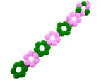 Cats Collar Flower Decoration Adjustable Skin Friendly Pet Kitten Necklace Loop for Pet Product-Green Purple XL