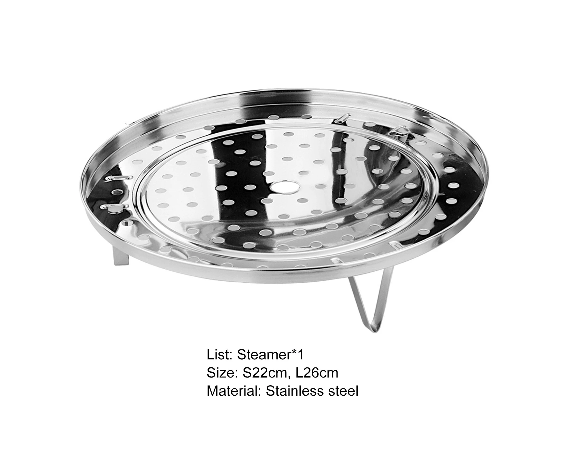 Pot Steaming Holder Food-grade Multi-purpose Stainless Steel Easy to Use Steamer Tray Kitchen Widgets S