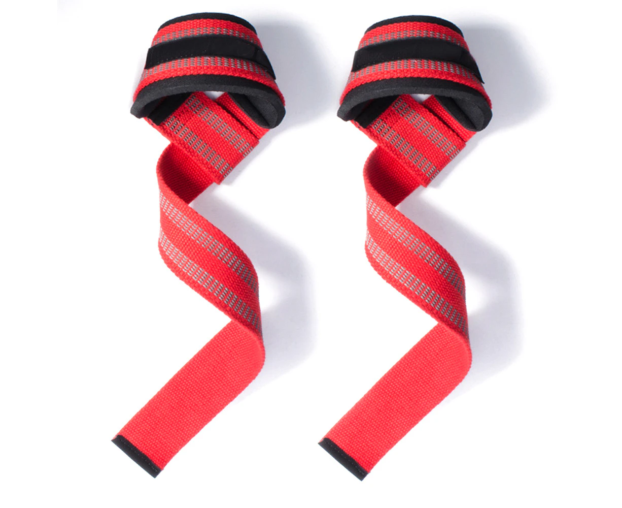 Weight Lifting Straps- Wrist Straps For Weight Lifting, Deadlifting, Exercise, Strength Training,Red