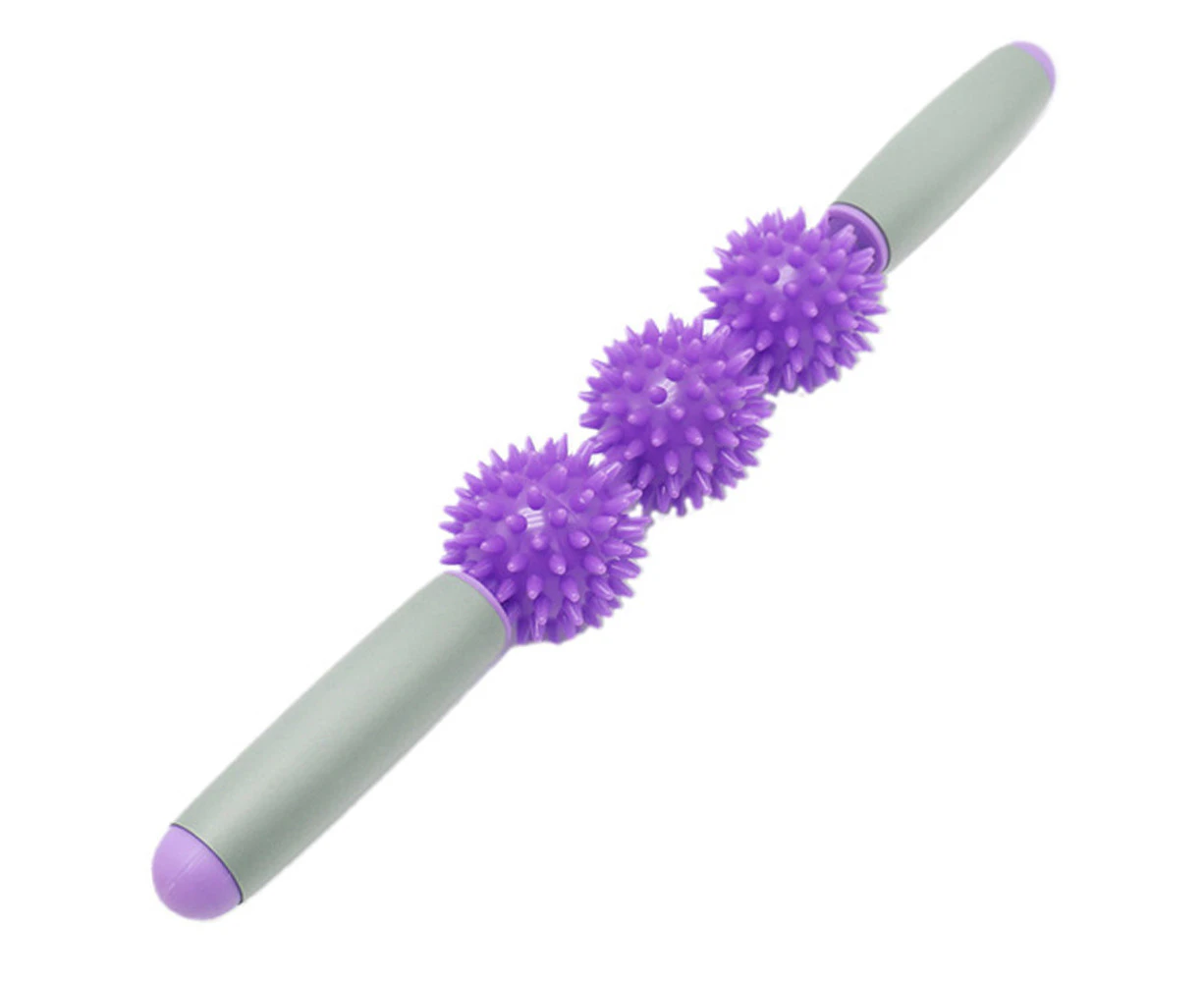 Muscle Roller Massage Legs,Back,Arms,Shoulders,Thigh Body Massager Massage Stick Spiky Trigger Point Relief Muscle - Purple