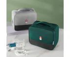 Zippered First Aid Bag Medication Organizer Emergency Empty Pouch - Grey