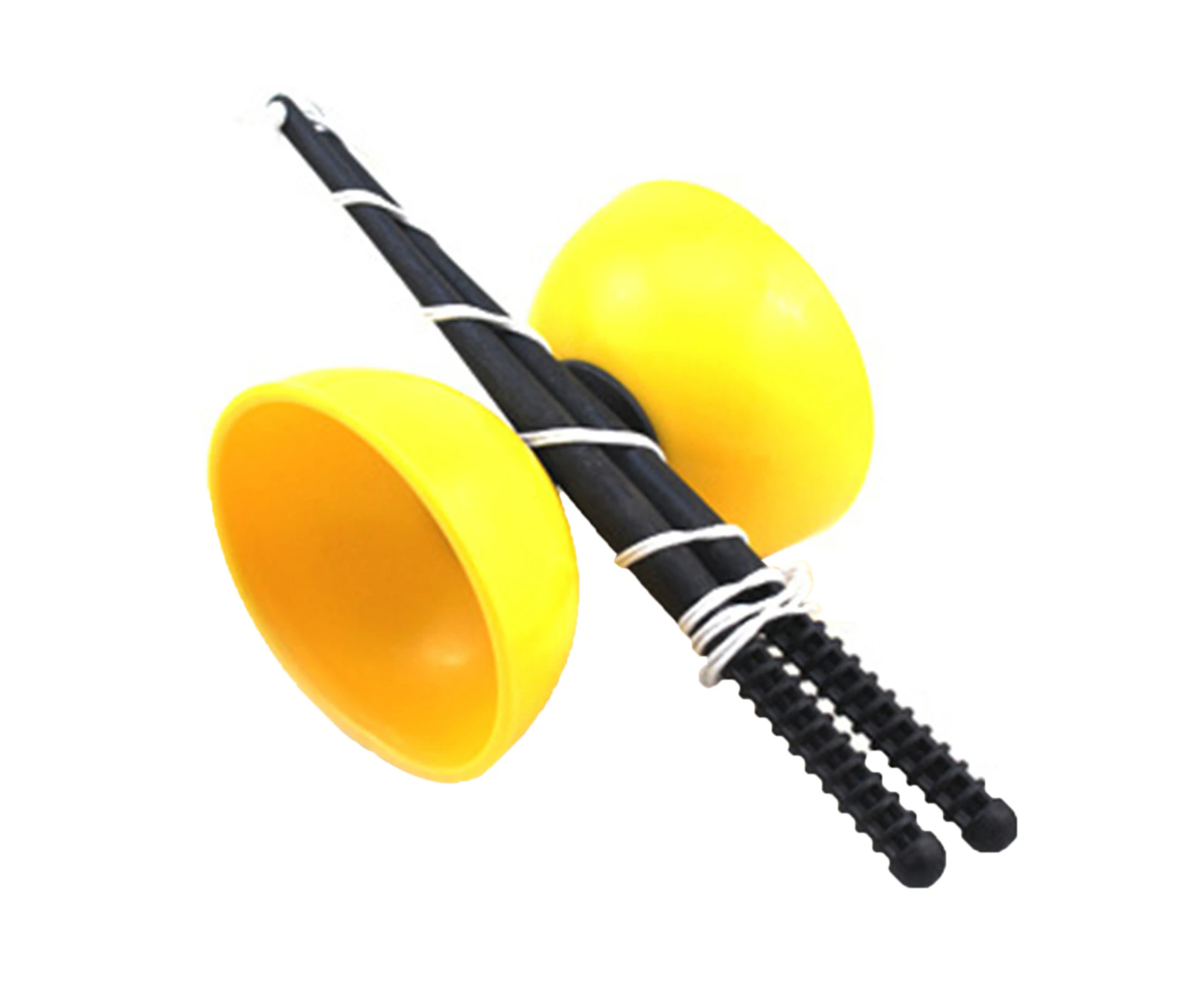 Juggling Diabolo Funny 3 Bearing Clutch Metal Sticks Chinese YOYO String Bag Toys for Kids Yellow