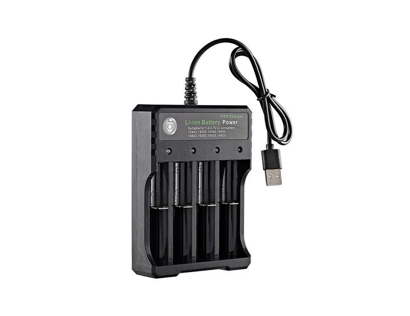 USB Smart Charger Indicator 4.2V 1000mA 4 Slots Independent Li-ion Battery