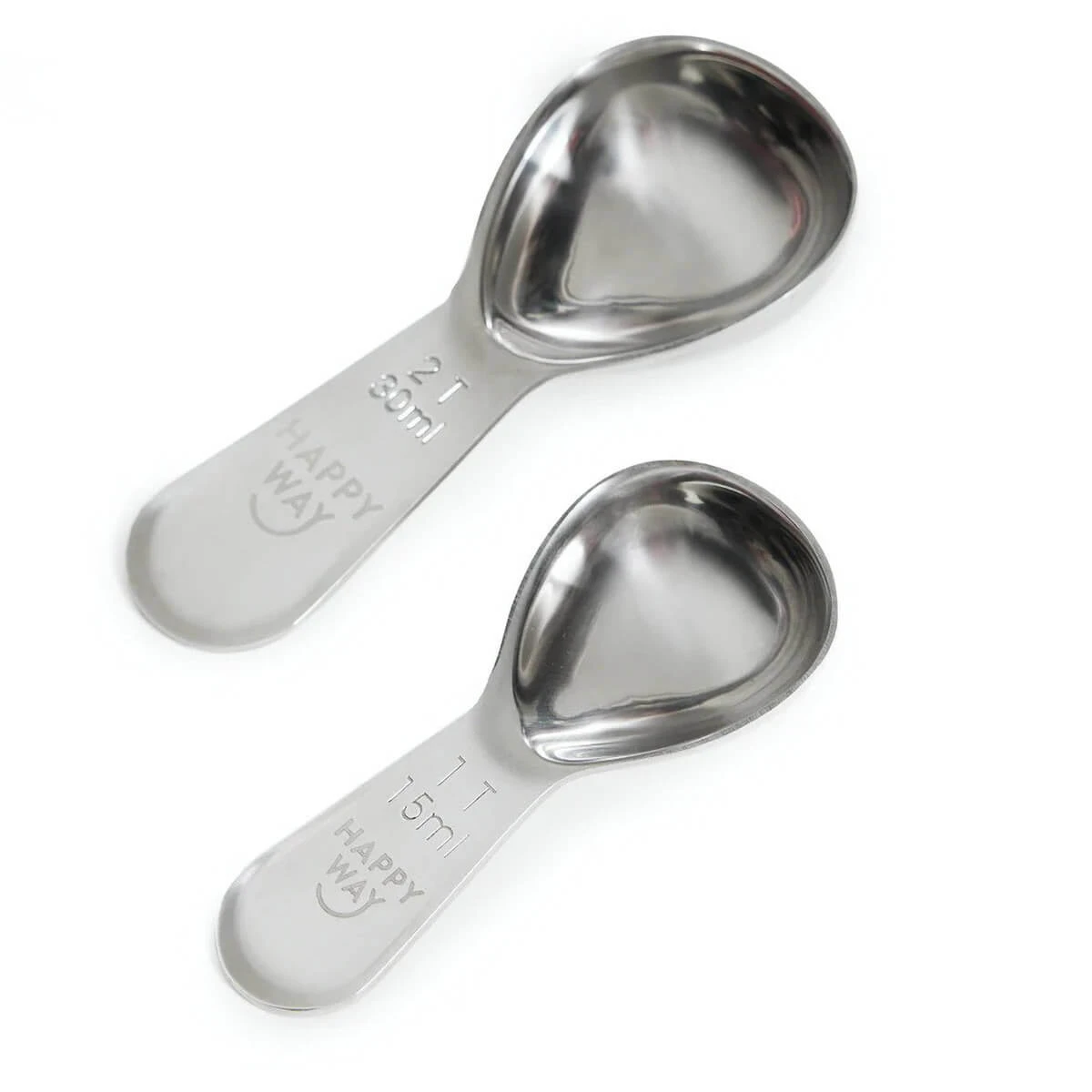 Happy Way Stainless Steel Scoop - set of 2 (1 Tbsp & 2 Tbsp) - Happy Way