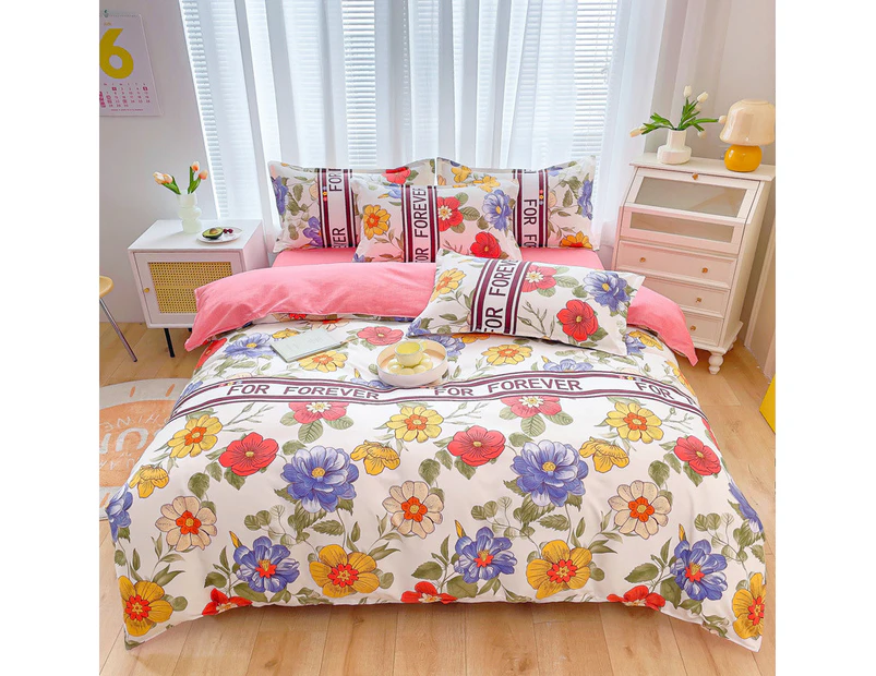 4 Pieces, Quilt Cover Set, (Queen Size) Lightweight Soft Duvet Cover 200*230cmsheets Pillowcases