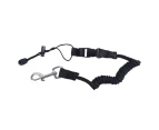 Kayak Canoe Inflatable Boat Paddle Elastic Coiled Leash Cord Oar Rope Tether Black
