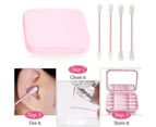 4 Count Reusable Silicone Cotton Swabs Portable Last Swab for Ear Cleaning Makeup for Women, 2 In 1 Cotton Swabs Set